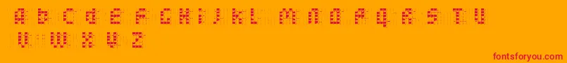 BleuckReversedDker Font – Red Fonts on Orange Background