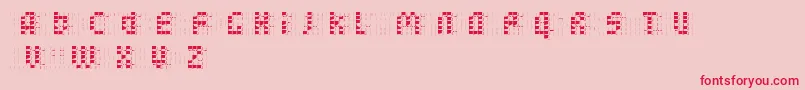 BleuckReversedDker Font – Red Fonts on Pink Background
