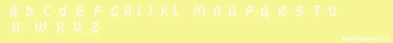 BleuckReversedDker Font – White Fonts on Yellow Background