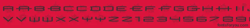 Spiderishfs Font – Black Fonts on Red Background