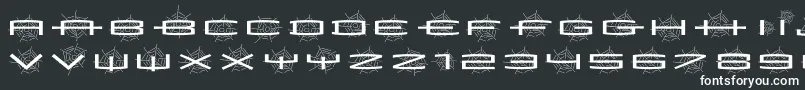 フォントSpiderishfs – 白い文字