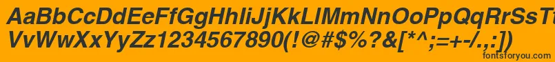 AghlvcyrillicBoldItalic Font – Black Fonts on Orange Background