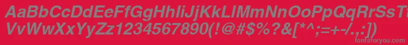 フォントAghlvcyrillicBoldItalic – 赤い背景に灰色の文字