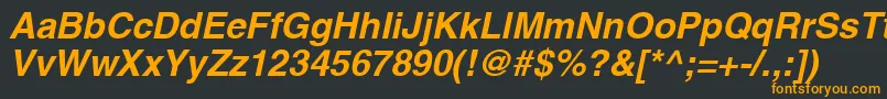 AghlvcyrillicBoldItalic Font – Orange Fonts on Black Background