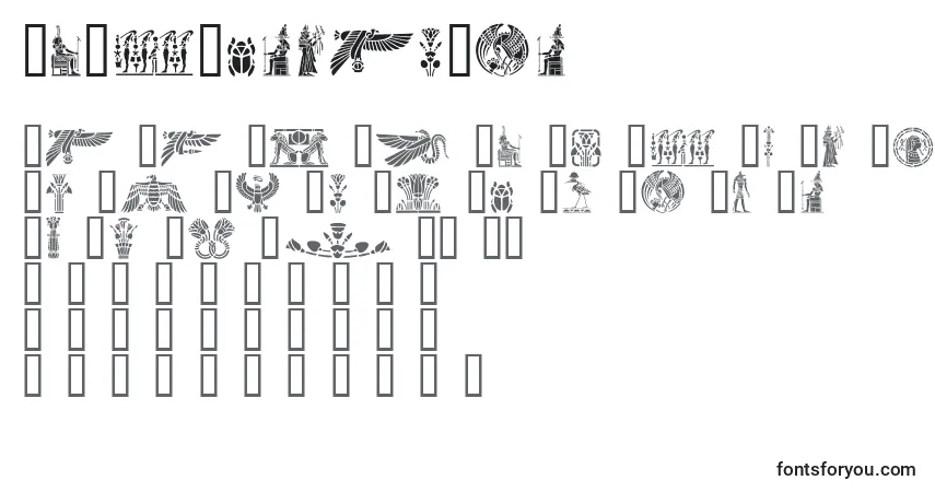 GeEgyptianArtフォント–アルファベット、数字、特殊文字