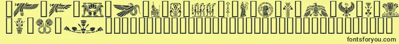 GeEgyptianArt Font – Black Fonts on Yellow Background