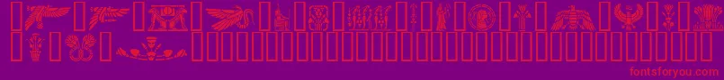 GeEgyptianArt Font – Red Fonts on Purple Background