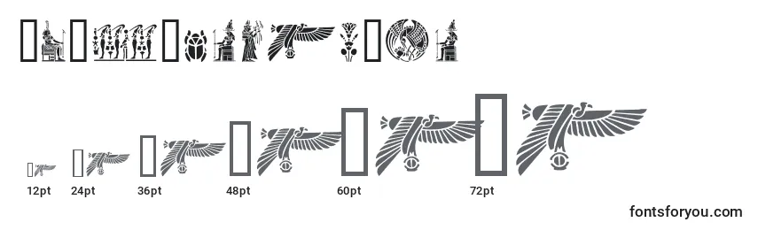 Размеры шрифта GeEgyptianArt