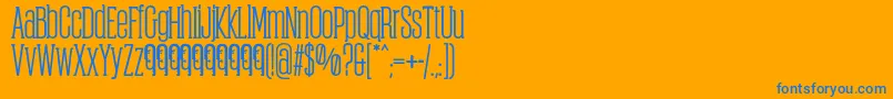 ObcecadaSerifBoldFfp Font – Blue Fonts on Orange Background