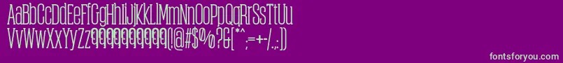 ObcecadaSerifBoldFfp Font – Green Fonts on Purple Background