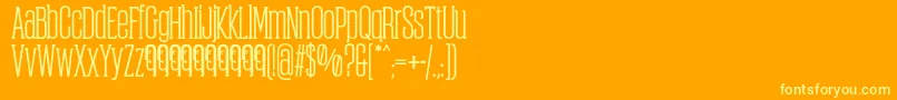 ObcecadaSerifBoldFfp Font – Yellow Fonts on Orange Background