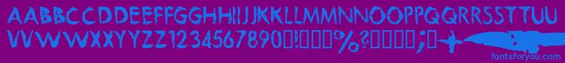 Beautifulfuture Font – Blue Fonts on Purple Background