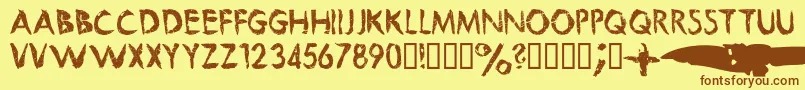 Beautifulfuture Font – Brown Fonts on Yellow Background