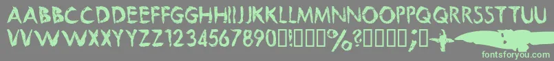 Beautifulfuture Font – Green Fonts on Gray Background