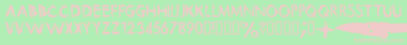 Beautifulfuture Font – Pink Fonts on Green Background