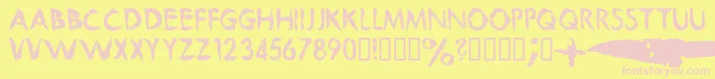 Beautifulfuture Font – Pink Fonts on Yellow Background