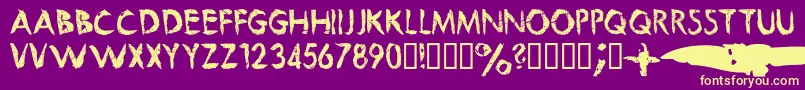 Beautifulfuture Font – Yellow Fonts on Purple Background