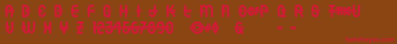 Luncheonette Font – Red Fonts on Brown Background