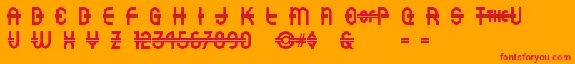 Luncheonette Font – Red Fonts on Orange Background