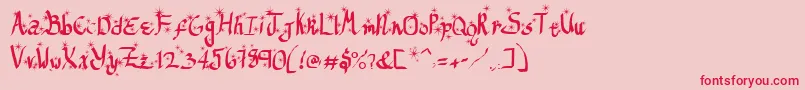 fuente ReGifterStars – Fuentes Rojas Sobre Fondo Rosa