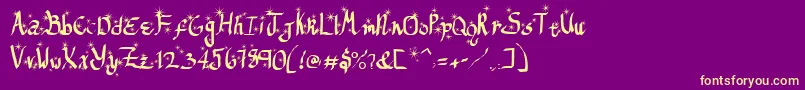 Más sobre la fuente ReGifterStars fuente ReGifterStars – Fuentes Amarillas Sobre Fondo Morado