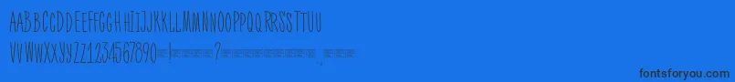 Ph100condcaps Font – Black Fonts on Blue Background