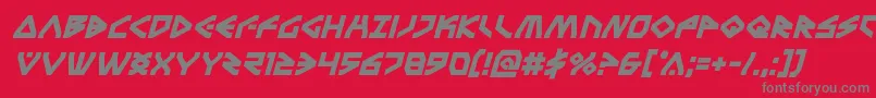 Terrafirmaboldital Font – Gray Fonts on Red Background