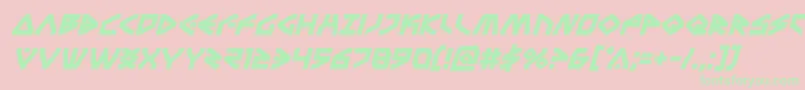Terrafirmaboldital Font – Green Fonts on Pink Background