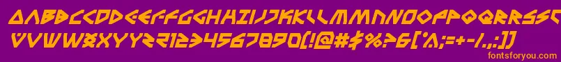 Terrafirmaboldital Font – Orange Fonts on Purple Background