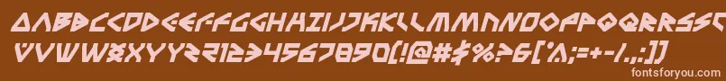 Terrafirmaboldital Font – Pink Fonts on Brown Background