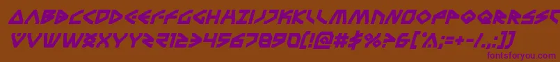 Terrafirmaboldital Font – Purple Fonts on Brown Background