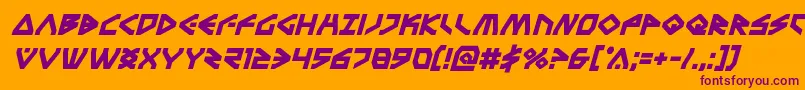 Terrafirmaboldital Font – Purple Fonts on Orange Background