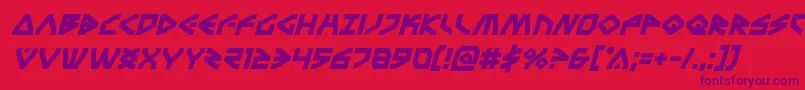 Terrafirmaboldital Font – Purple Fonts on Red Background