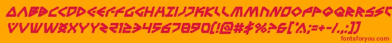 Terrafirmaboldital Font – Red Fonts on Orange Background