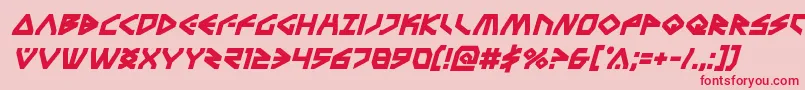 Terrafirmaboldital Font – Red Fonts on Pink Background