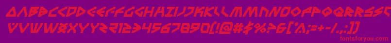 Terrafirmaboldital Font – Red Fonts on Purple Background