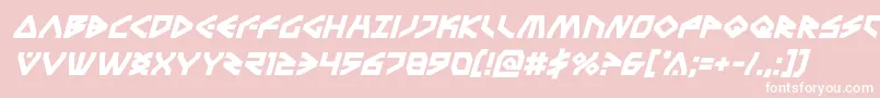 Terrafirmaboldital-Schriftart – Weiße Schriften auf rosa Hintergrund