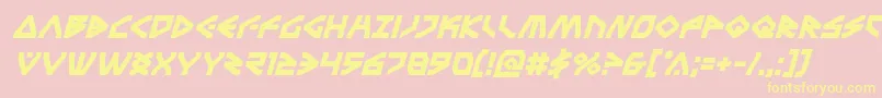 Terrafirmaboldital Font – Yellow Fonts on Pink Background