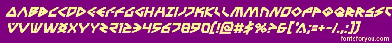 Terrafirmaboldital Font – Yellow Fonts on Purple Background