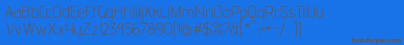 AdventproExtralight Font – Brown Fonts on Blue Background