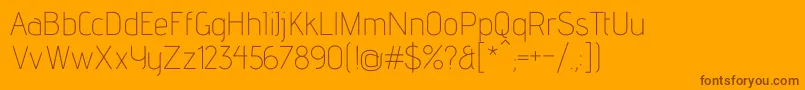 AdventproExtralight Font – Brown Fonts on Orange Background