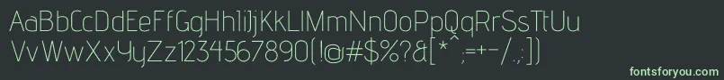 AdventproExtralight Font – Green Fonts on Black Background