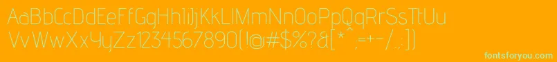 AdventproExtralight Font – Green Fonts on Orange Background