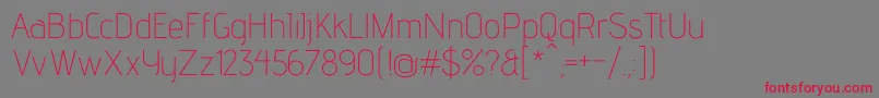 AdventproExtralight Font – Red Fonts on Gray Background