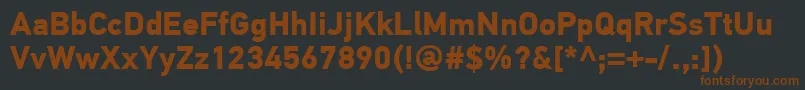 Шрифт PfdintextproBold – коричневые шрифты на чёрном фоне