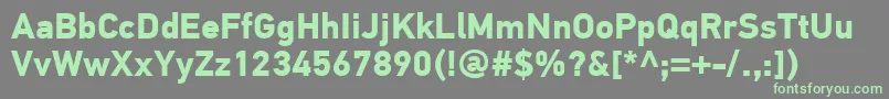 Шрифт PfdintextproBold – зелёные шрифты на сером фоне