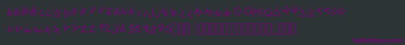Шрифт Pwflymetothemoon – фиолетовые шрифты на чёрном фоне
