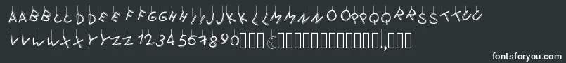 Шрифт Pwflymetothemoon – белые шрифты на чёрном фоне