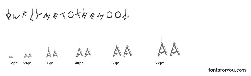 Pwflymetothemoon Font Sizes