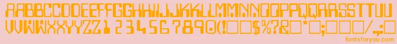 Police TechnodisplaycapssskRegular – polices orange sur fond rose